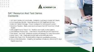 SAT Test Series and Complete Study Resources for 2025
